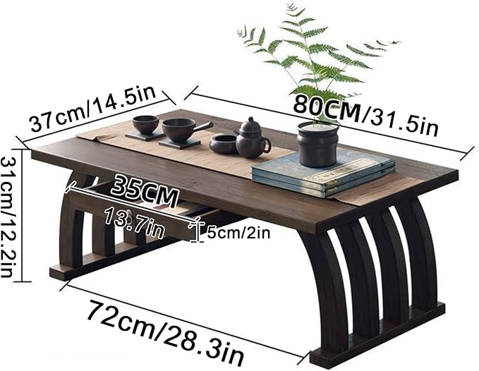 Bamboo Japanese Floor Table, Small Coffee Table & Tea Table, Altar Table - Image 7