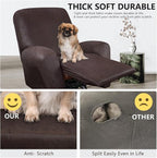 ANARACHON Recliner Chair Covers Leather Like, 4 Pieces Recliner Cover - Image 2