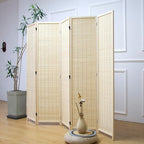 Furnnylane 5 Panel Bamboo Room Divider – 5.6 ft Tall Folding Privacy Screen - Image 4