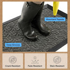 GORILLA GRIP 100% Waterproof All-Season WeatherMAX Doormat 35x23, US Designed - Image 6
