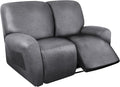 ANARACHON Loveseat Recliner Cover Leather Look Recliner Loveseat Covers by ANARACHON