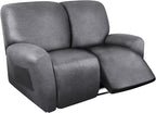ANARACHON Loveseat Recliner Cover Leather Look Recliner Loveseat Covers by ANARACHON