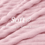 BEDELITE Ribbed Twin Blanket for Couch & Bed, Cherry Blossom, Warm Yet - Image 4