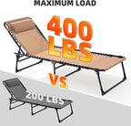 Folding Chaise Lounge Chair Bed - Image 4