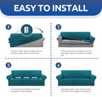 Stretch Oversized Couch Covers for Sofa Slipcover, Peacock Blue | 1-Piece - Image 5
