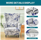 KRFOONN Wingback Chair Covers Slipcovers 2 Piece Stretch Wing Chair Covers - Image 3