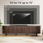 70" Mid Century Modern TV Stand, Wood TV Consoles - Image 7
