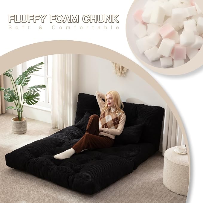 Folding Sofa Bed, Convertible Sleeper Chair - Image 5