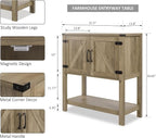 Mufico Sofa Table Console Table, Coffee Bar Cabinet, 31.5 L x 13.8 D x 34.65 H - Image 2