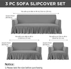 Fanfanwin 3 Pcs Sofa Slipcover Set - Image 2