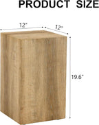 Rustic Natural Rectangular End Coffee Table, Modern Elegant Bedside Nightstand - Image 2