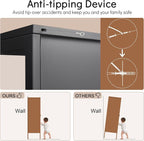 Polup Display Cabinet with 3 Side Tempered Glass, Metal Storage Cabinet & - Image 5