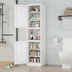 Ckzbx Tall Narrow Storage Cabinet 66.93" H Tall Bathroom Cabinets Metal Pantry - Image 2
