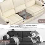 Yolsali 3-Seater Recliner Sofa, Manual Reclining Couch - Image 4