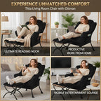 Tiita Lazy Chair with Ottoman, Comfy Leisure Sofa Armchair with Ottoman - Image 7