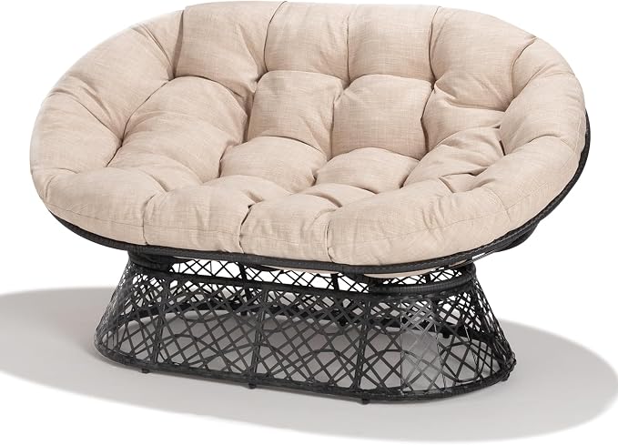 Bme Double Papasan Chair, 600lbs Capacity, Ergonomic Design, Soft Thick Cushion - Image 3