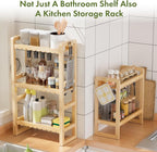 AmazerBath Bamboo Over The Toilet Storage Shelf - Image 7