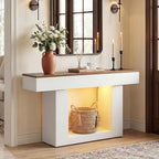 Homieasy Console Table, Farmhouse Wooden Sofa Table Behind Couch, Narrow - Image 3