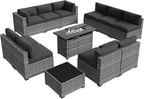 Aoxun Patio Furniture Sets, 12-Piece Outdoor Patio Furniture - Image 8