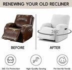 Recliner Chair Covers, 4-Piece Stretch Geometric Strokes Jacquard Reclining - Image 6