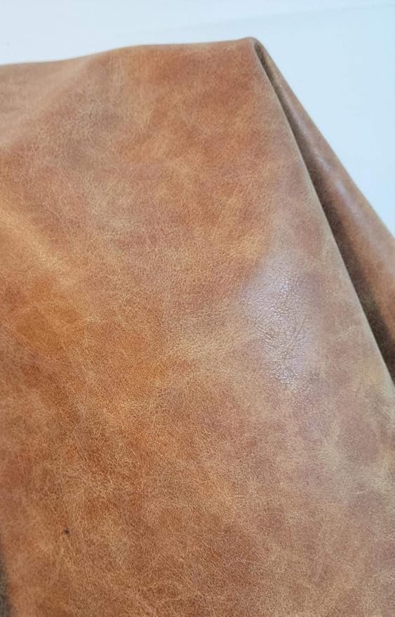 NAT Leathers | Blonde Crazy Horse Soft Faux Vegan Leather PU | 1 Yard Cut by - Image 8