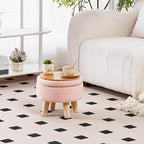 Wimarsbon Storage Ottoman, Modern Round Footrest - Image 2