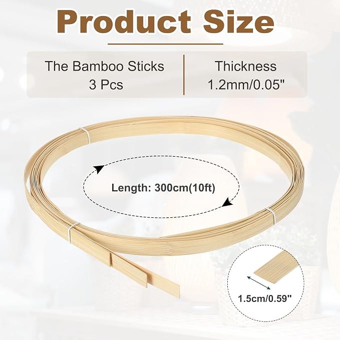 MECCANIXITY 3 Rolls Bamboo Strips - Image 2