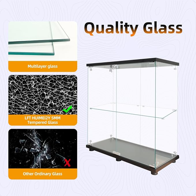 LFT HUIMEI2Y Glass Display Cabinet 2-Shelf - Image 4