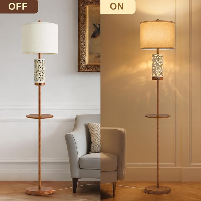 OYEARS Dimmable Farmhouse Floor Lamp - Image 3