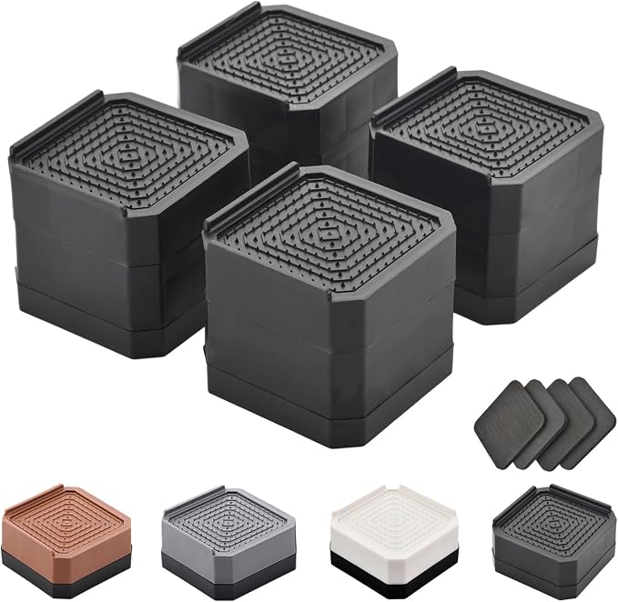 EclatBain Bed Risers Furniture Risers Heavy-Duty Rectangular Adjustable Block by Unknown