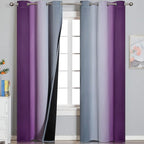 Purple and Grey Ombre Blackout Curtains by ESTELARTEXTILER