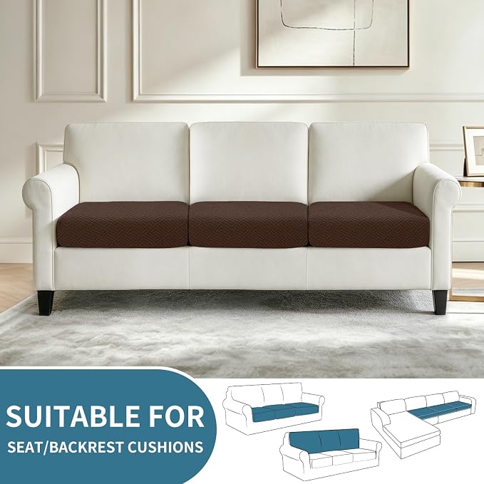 XINEAGE Couch Cushion Covers Seat Cushion Cover Thick Stretch Sofa Slipcovers 3 - Image 2