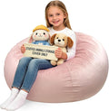 Lukeight Stuffed Animals Storage Bean Bag Chair Cover by Lukeight