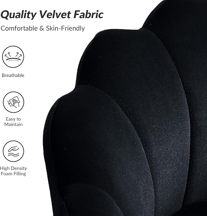 HULALA HOME Modern Velvet Accent Chair - Image 4