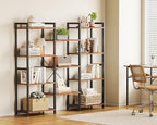 Casaottima Triple 4 Tier Bookshelf, Large Bookcase - Image 3