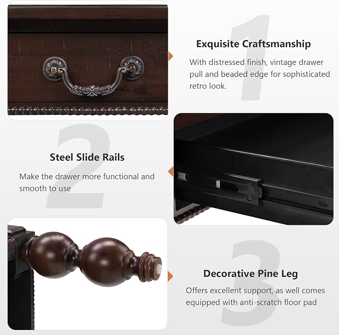 Retro Traditional Coffee Table - Image 6