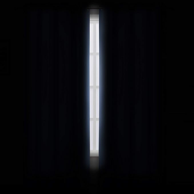 Blackout Curtains 66 x 84 inch/Sky Blue Curtains Set of 2 Panels/Thermal - Image 3