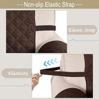 Reversible Loveseat Couch Sofa Covers, Chocolate | Loveseat Covers - Image 6