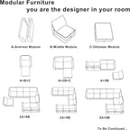 HONBAY Modern Fabric Middle Module - Image 3