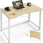 Huuger Folding Desk for Small Spaces, 31.5 Inch Foldable Computer Table by Huuger