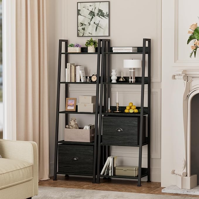 Furologee 5-Tier Ladder Shelf, Narrow Ladder Bookshelf - Image 5