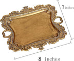 Funly mee Antique Trinket Dish Vintage Metal Jewelry Tray, Wedding Ring & - Image 2