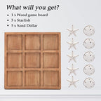 NIKKY HOME Beach Tic Tac Toe for Fun Starfish Sand Dollar Coastal House Coffee - Image 5