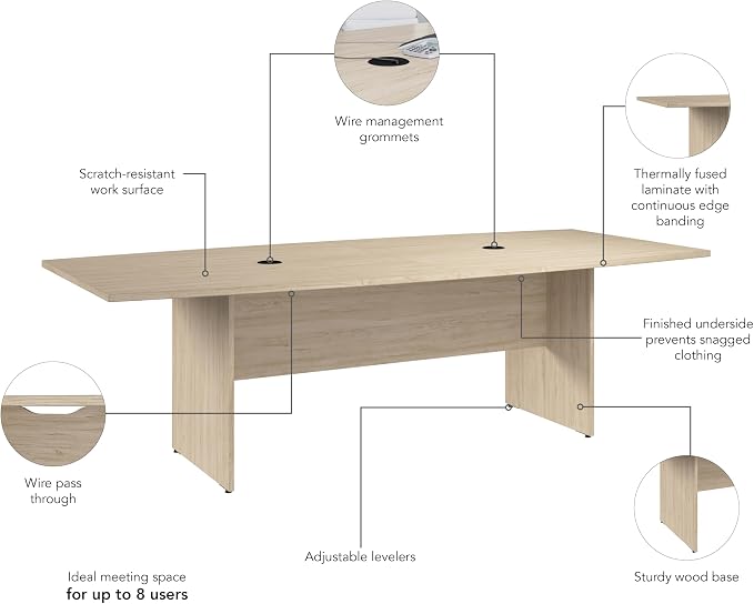 Bush Business Furniture 96-inch Office Conference Table - Image 7