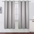 Light Grey Thermal Blackout Curtains/42 x 72 Inch/Set of 2 Panels Room by Lemomo