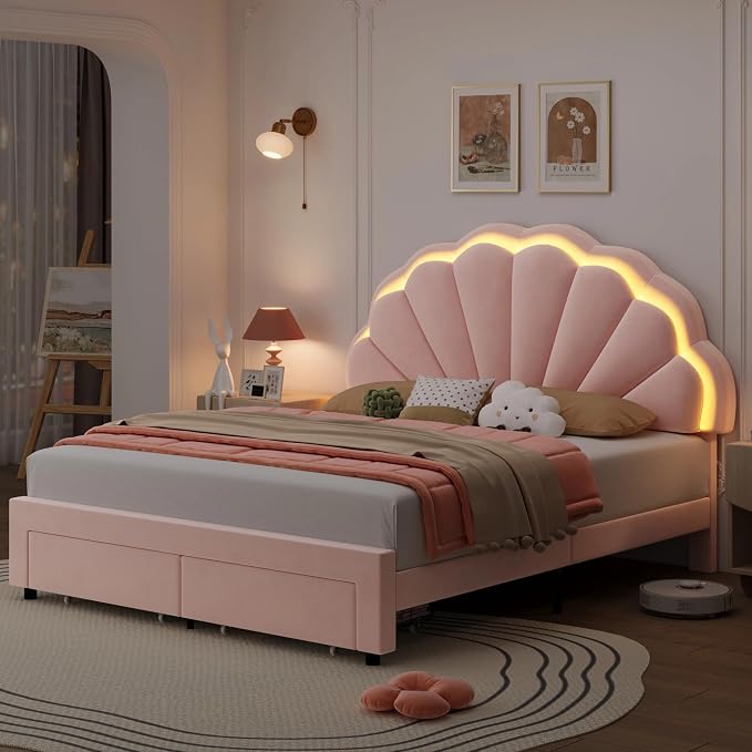 HIFIT Queen Upholstered Smart LED Bed Frame by HIFIT