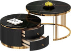 Merax 2-Piece Round Nesting Coffee Table Set - Image 11