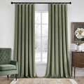 MIULEE Velvet Curtains 50W x 96L 2 Panels Sage Green Blackout Curtains | Luxury by MIULEE