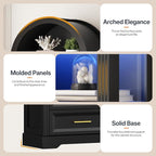 HOOBRO Tall Arched Bookshelf, Arch Bookcase - Image 6