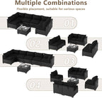 LOUVIXA 7 Piece Outdoor Patio Furniture Set, Outdoor Sectional Sofa, Wicker - Image 3